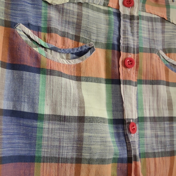Vintage Gentleman John 60's Women's Shirt‎ Size XS/Sm Multicolored Plaid Checked - Picture 8 of 11